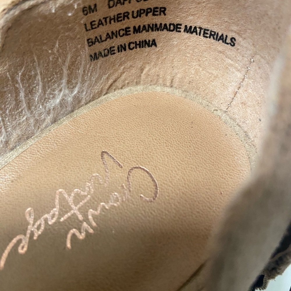 Crown Vintage size 6 Tan Wedge Shoes with Ankle Strap $69 - Picture 4 of 10